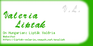 valeria liptak business card